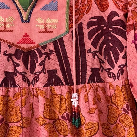 FARM Rio NWT Ainika Printed Tiered Maxi Dress Size S - Picture 5 of 13